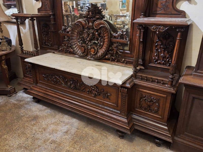 antique large french console mirror gardinier 2