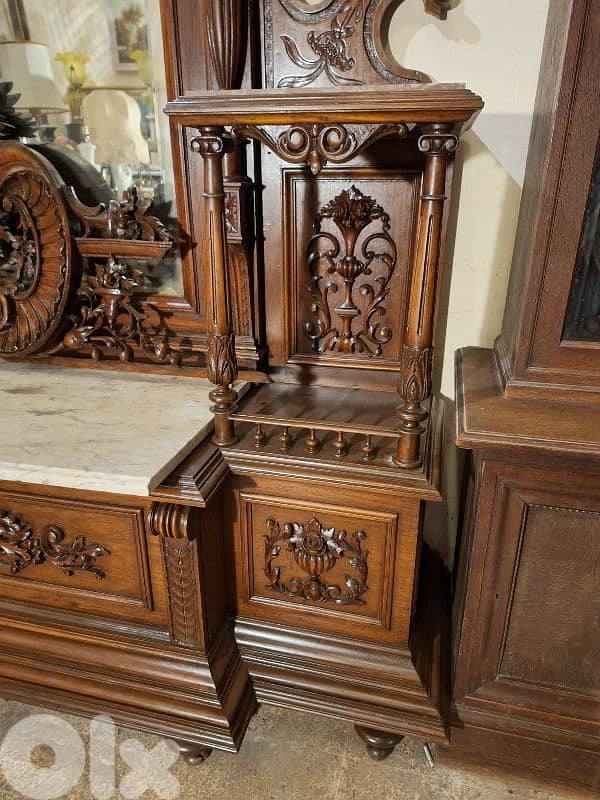 antique large french console mirror gardinier 4