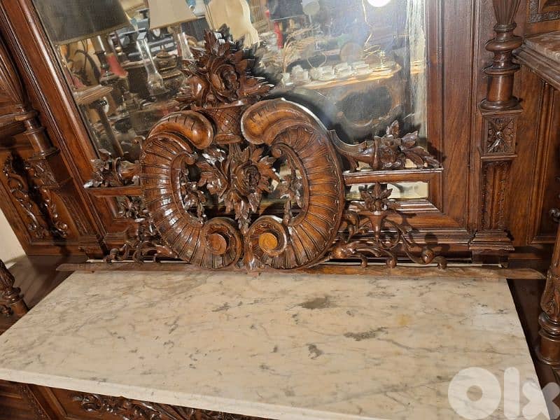 antique large french console mirror gardinier 5