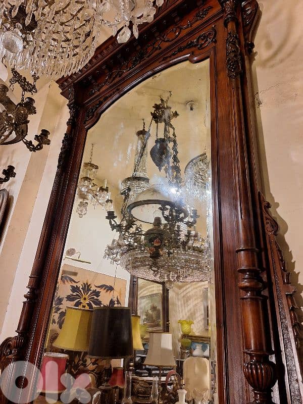 antique large french console mirror gardinier 6