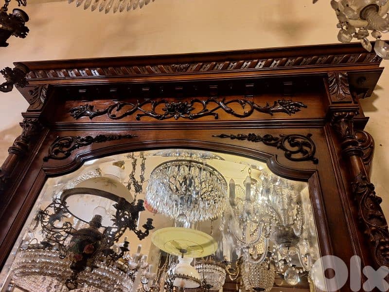 antique large french console mirror gardinier 7