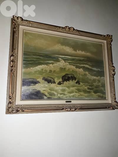 لوحات زيت  بتوقيع Rossi والثانية بتوقيع Moretti اصليات من ايطاليا