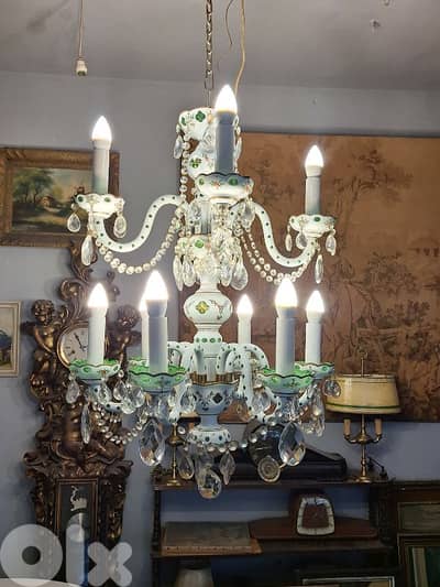 bohemian original stamped large czech chandelier