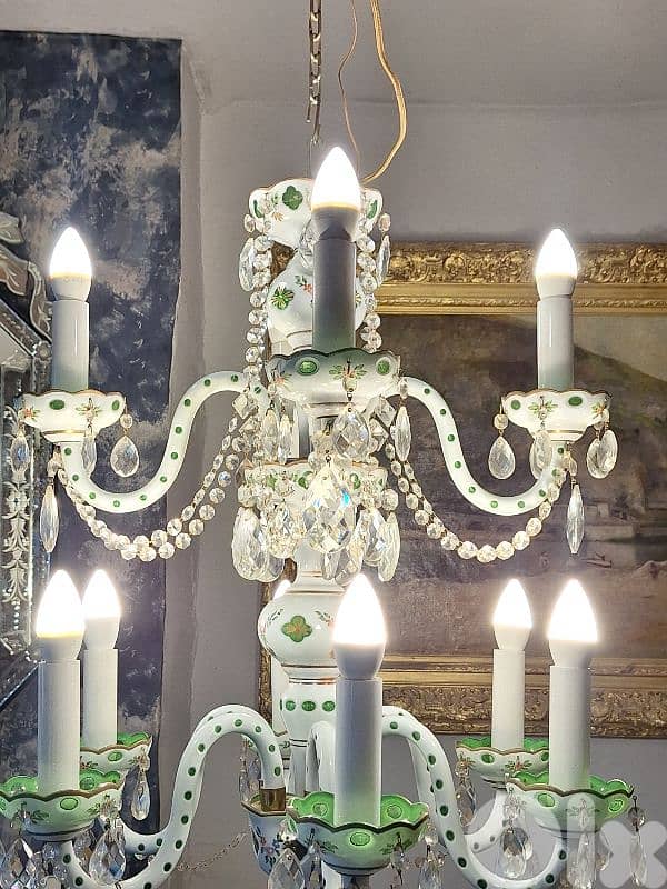 bohemian original stamped large czech chandelier 6