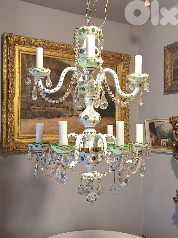 bohemian original stamped large czech chandelier 9