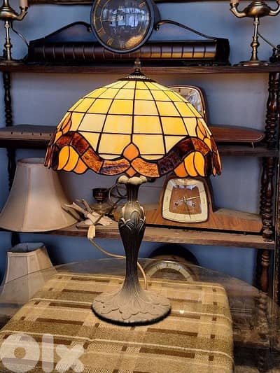 antique european tiffany lamp