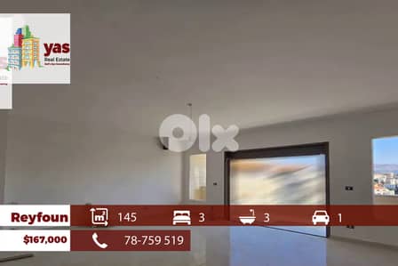 Reyfoun 145m2 | Brand New | Luxury Flat | Mountain View | DA |