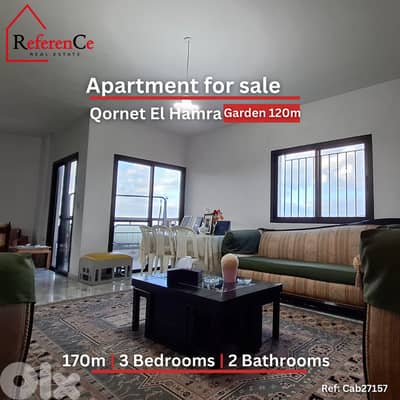 Apartment with garden in Qornet el hamra شقة مع حديقة بقرن الحمرا