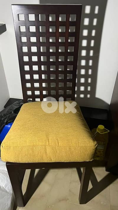 two chairs and  round drower chest