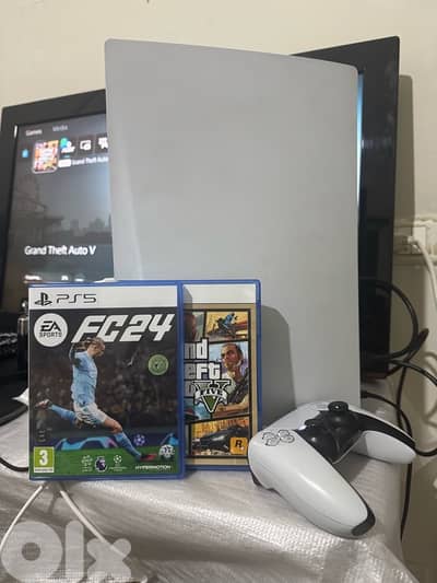 ps5 with controller original and 2 cds