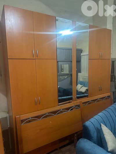 اوضة نوم طابقين تختين شغل توصاية ملبسة قشر زان