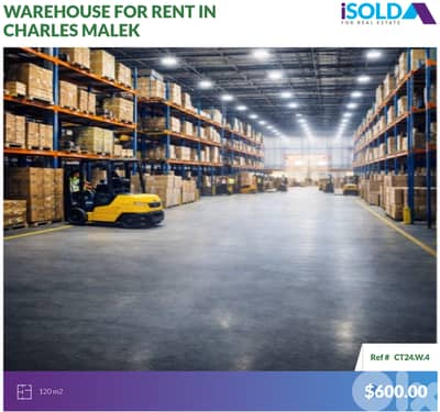 120m2 warehouse 4rent in Achrafieh/Mar Nicholas - مستودع في الأشرفية