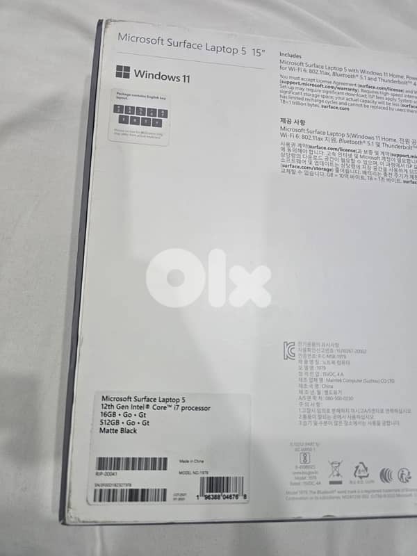 Microsoft Surface Laptop 5 – 15” | Core i7 12th gen 6