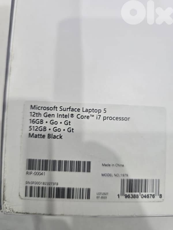 Microsoft Surface Laptop 5 – 15” | Core i7 12th gen 7