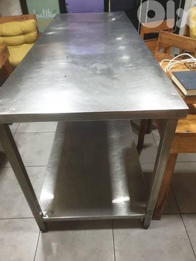 Restaurant Work Station Table / طاولة ستانلس مطاعم