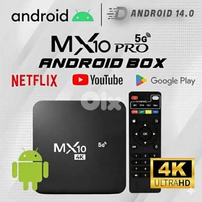 ​20$ فقط!  MX10 TV BOX 4K  2GB RAM /128GB STORAGE  ANDROID 14.0