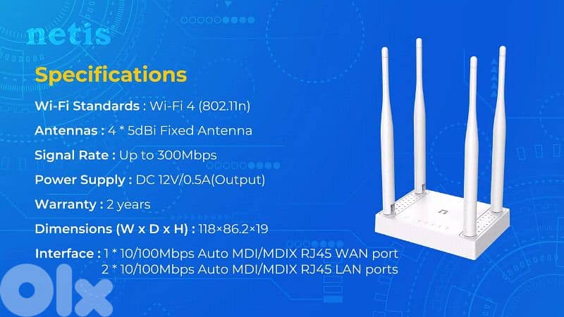 ONLY 16$ | Netis W4 N300 WI-FI Router 8