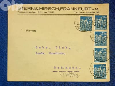 Germany 1923 Weimar Gov. posted cover Multi-Franking