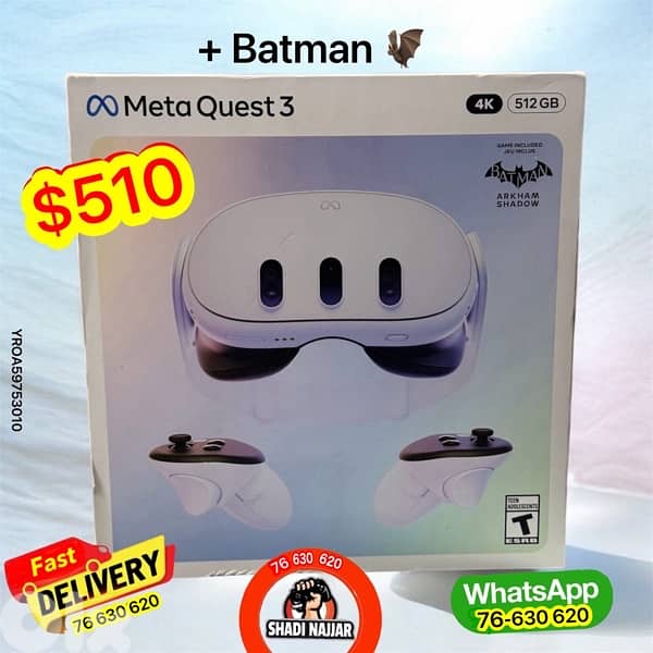 oculus quest 3 512GB  $495 1