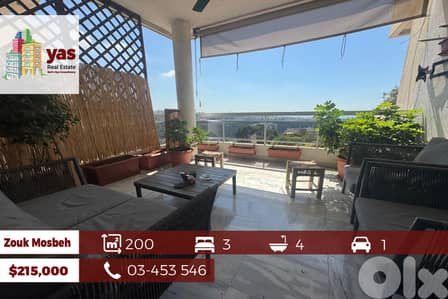 Zouk Mosbeh 200m2 | Well Maintained| Panoramic View |Prime Location|EL
