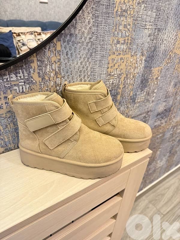 beige suede boots size 38 new 1