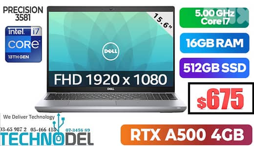 Dell 13th Core i7 RTXA500 Nvidia Workstation