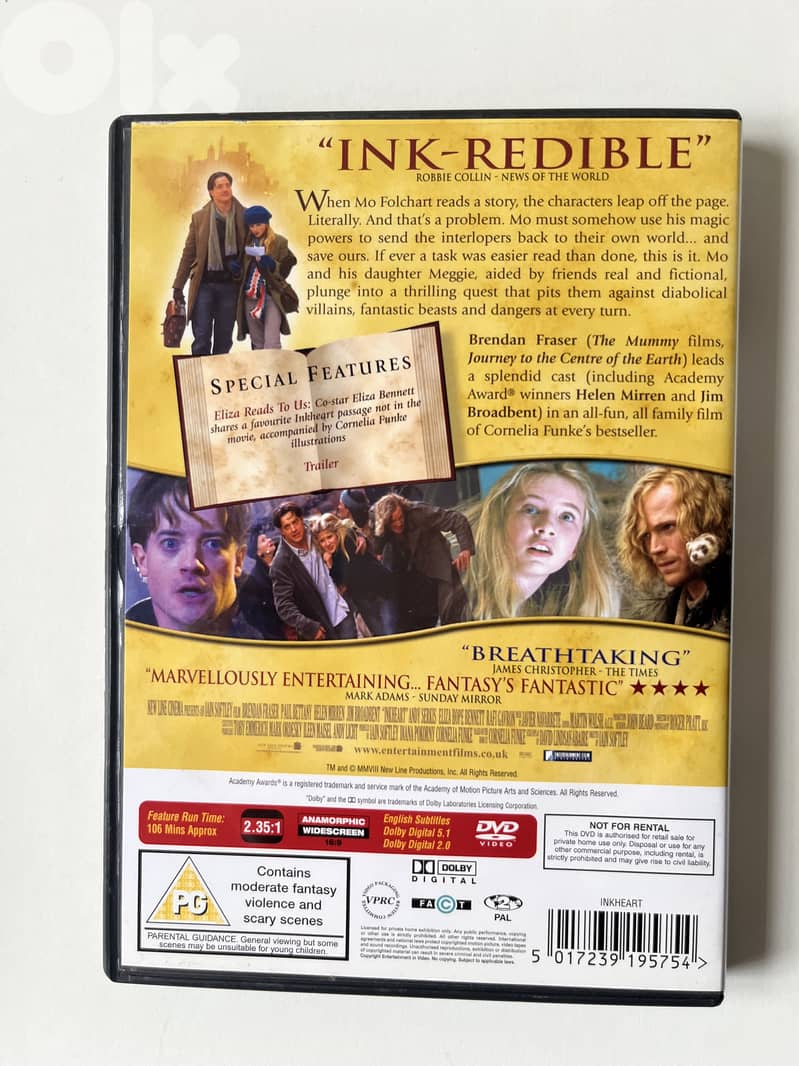 Ink Heart / Brendan Fraser / Andy Serkis 1