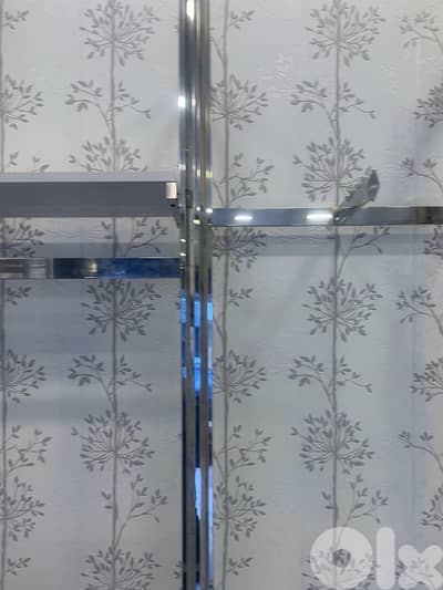 shelves and stands for display in clothing shop
