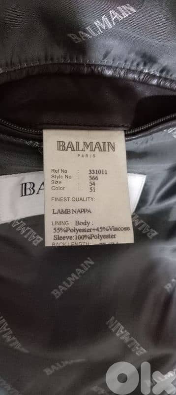 balmain Paris leather jacket for men's 1