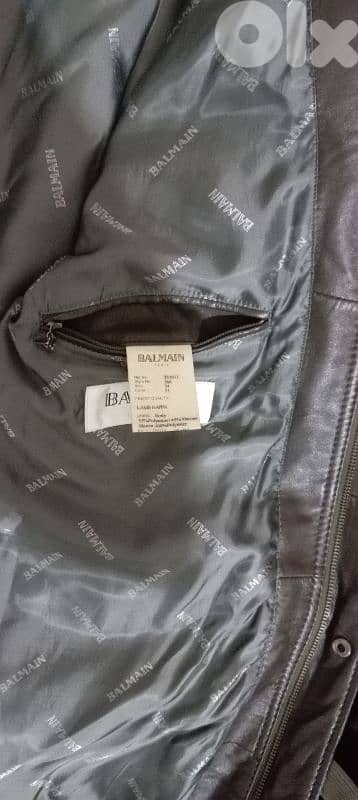 balmain Paris leather jacket for men's 2