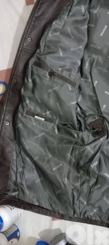 balmain Paris leather jacket for men's 3