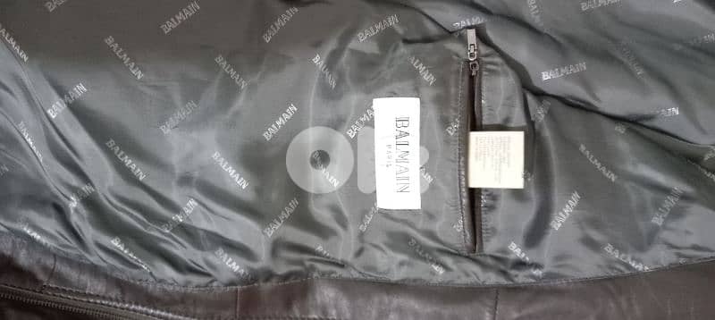 balmain Paris leather jacket for men's 4