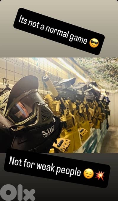 تجهيز ملعب paintball كانل المعدّات موجودة