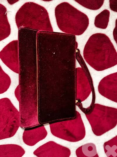 velvet burgundy bag