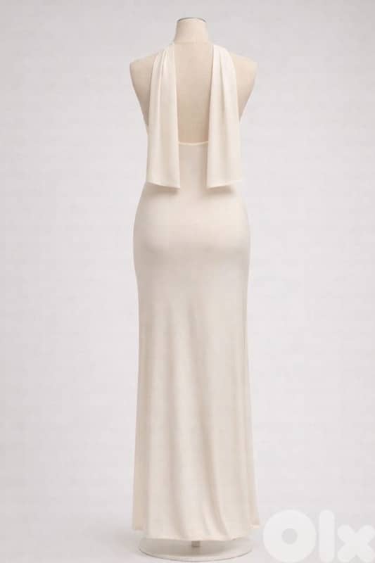 Off-White Cotton Strapless Dress- Size (S/M) 1