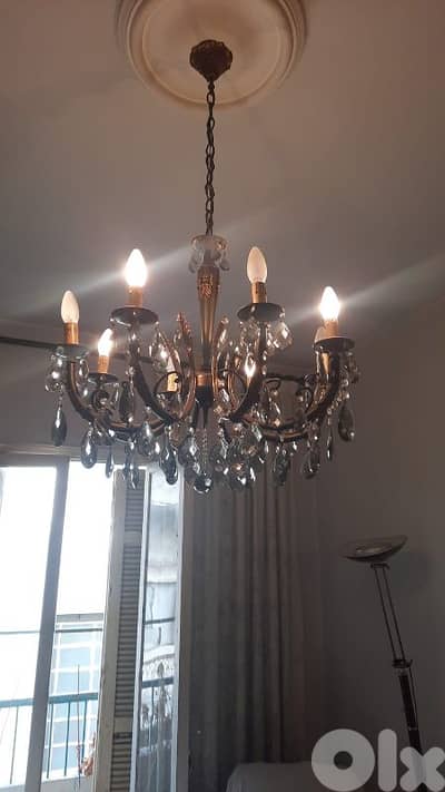 ثرية عدد٢ برونز اسباني مع كرستال اصلي مميزة ناعمة