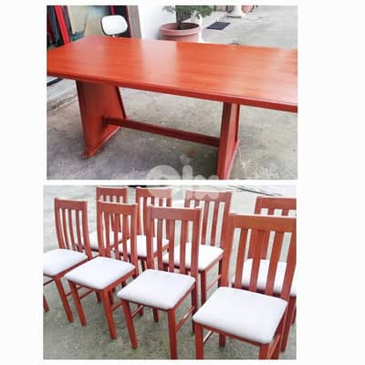 طاولي ٨ كراسي خشب مسيف