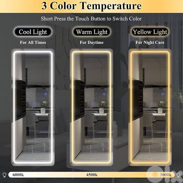 tall mirror with led light 4
