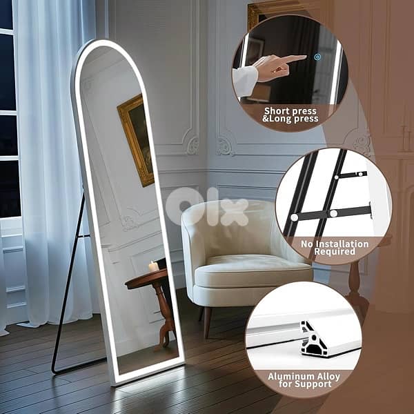 tall mirror with led light 5