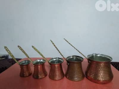 ركاوي قهوه نحاس قديمين طقم