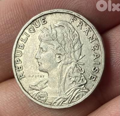 عملة عملات قديمة ٢٥ سنتيم فرنسي سنة ١٩٠٤