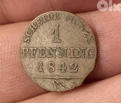 عملة ١ فنغ الماني بروسيا سنة ١٨٤٢
