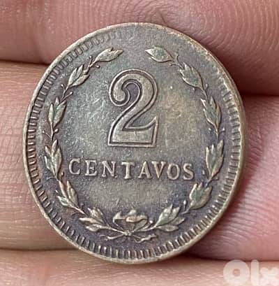عملة قديمة ٢ سنتافوس أرجنتيني سنة ١٩٤٧