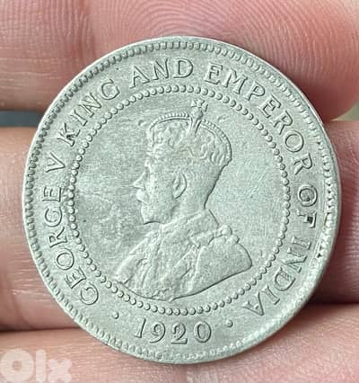 عملة  قديمة واحد بنس جامايكا سنة ١٩٢٠ الملك جورج الخامس