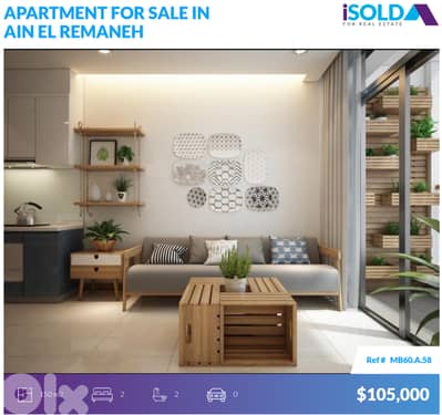 Hot deal - clean apartment 4sale in ain el rimmeneh - prime location