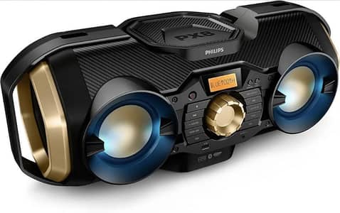 Phillips Bluetooth Boombox Speaker Radio, USB, AUX & CD Music Player