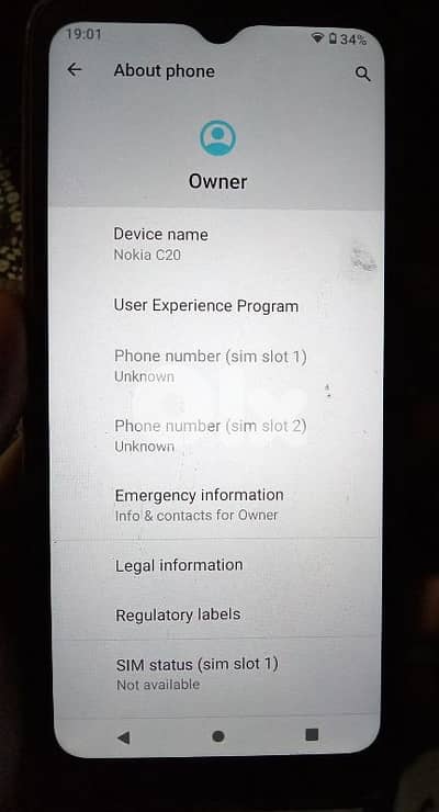 Used Nokia C20 like new