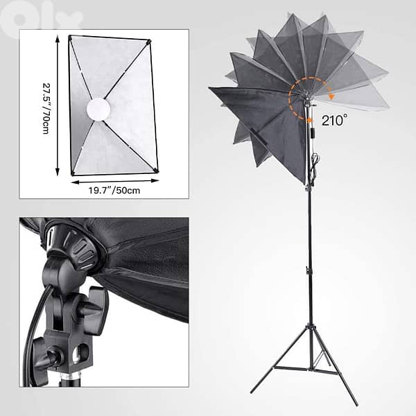 85W Softbox Lighting Kit – Professional Photography Studio Light with 1