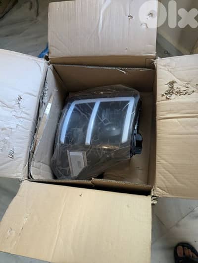 LED E-SHAPE 11-16 FORD SUPER DUTY  HEADLIGHT Smoking BLACK/CLEAR