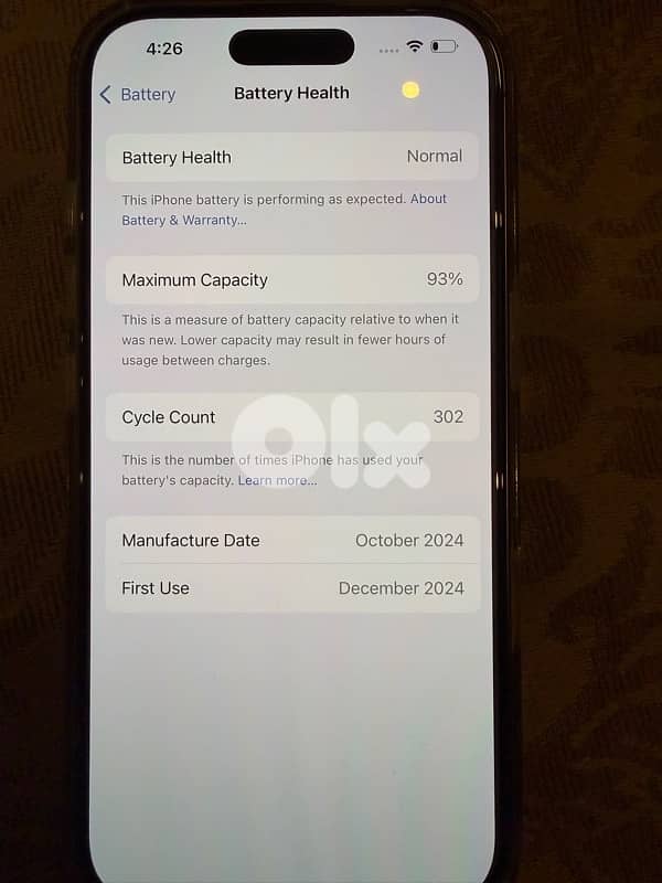 iphone 16 pro 256GB Battery 93% 2